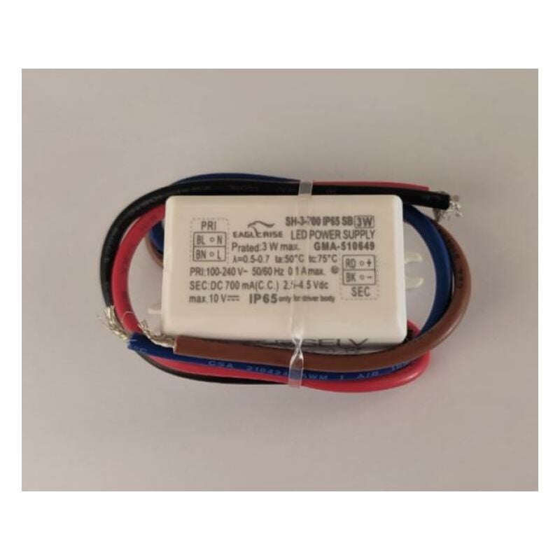 foto del prodotto alimentatore nobile illuminazione 3w 700ma ip65 5750 ip