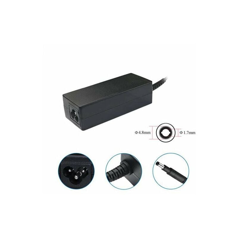 foto del prodotto alimentatore notebook 65w 19,5v 3,33a comp hp tip int 1,7mm ext 4,8mm