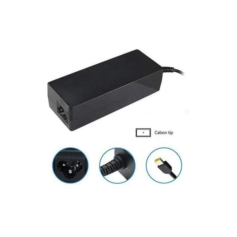 foto del prodotto alimentatore notebook 90w 20v 4,5a comp ibm lenovo connettore rettangolare