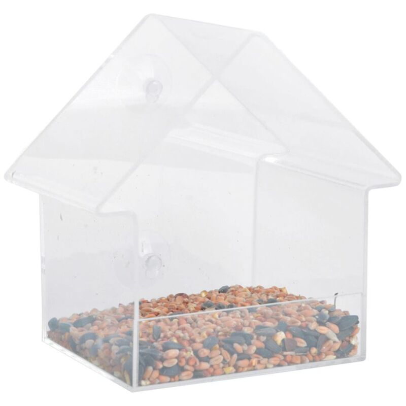 foto del prodotto alimentatore per finestra in acrilico trasparente 15 x 10 x 15,3 cm dec022555