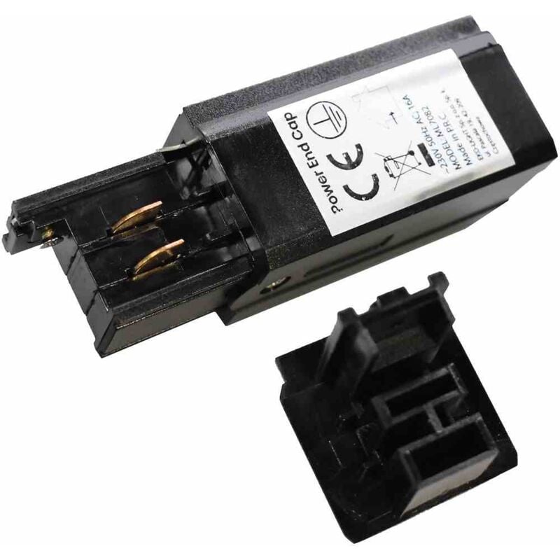 foto del prodotto alimentatore per guida luce da binario nero a 3 circuiti