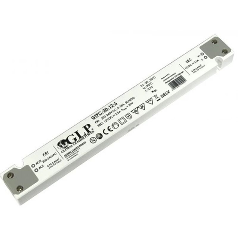 foto del prodotto alimentatore slim 30w 12v glp