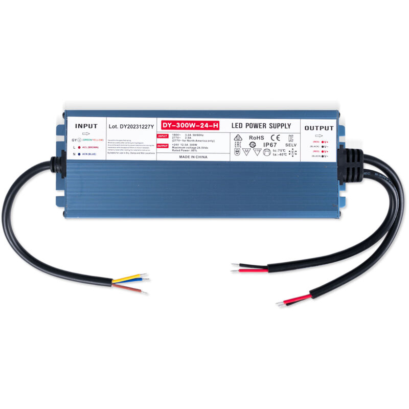 foto del prodotto alimentatore slim a tenuta stagna 300w 24v 12,5a ip67