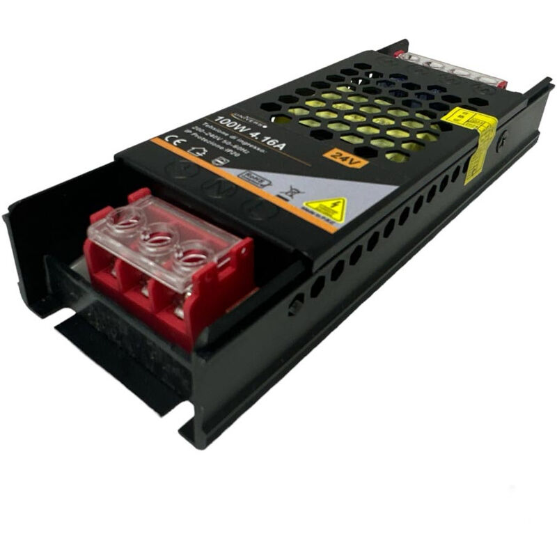 foto del prodotto alimentatore slim stabilizzato 24v 100 watt switch trasformatore 4.16 mha per videosorveglianza e led