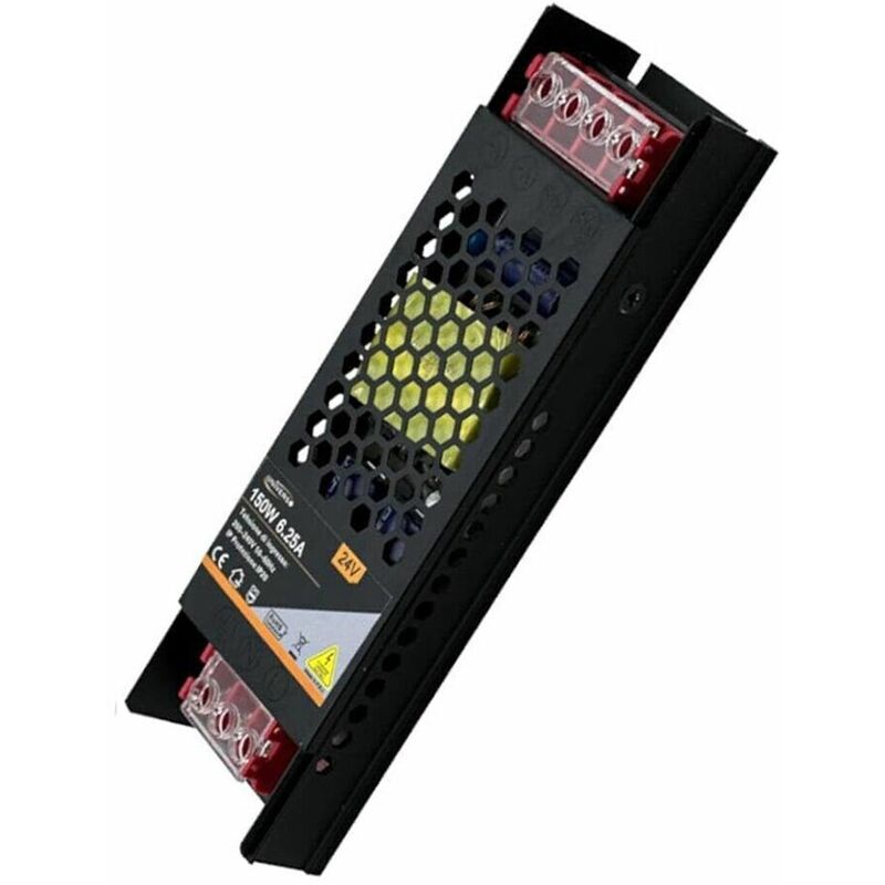 foto del prodotto alimentatore slim stabilizzato 24v 150 w trasformatore x telecamera striscia led