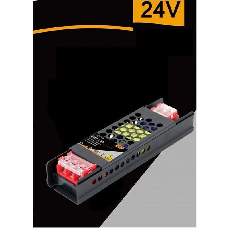 foto del prodotto alimentatore slim stabilizzato 24v 60 w switch trasformatore 2.5 mha fhyla60w24v - - trade shop traesio