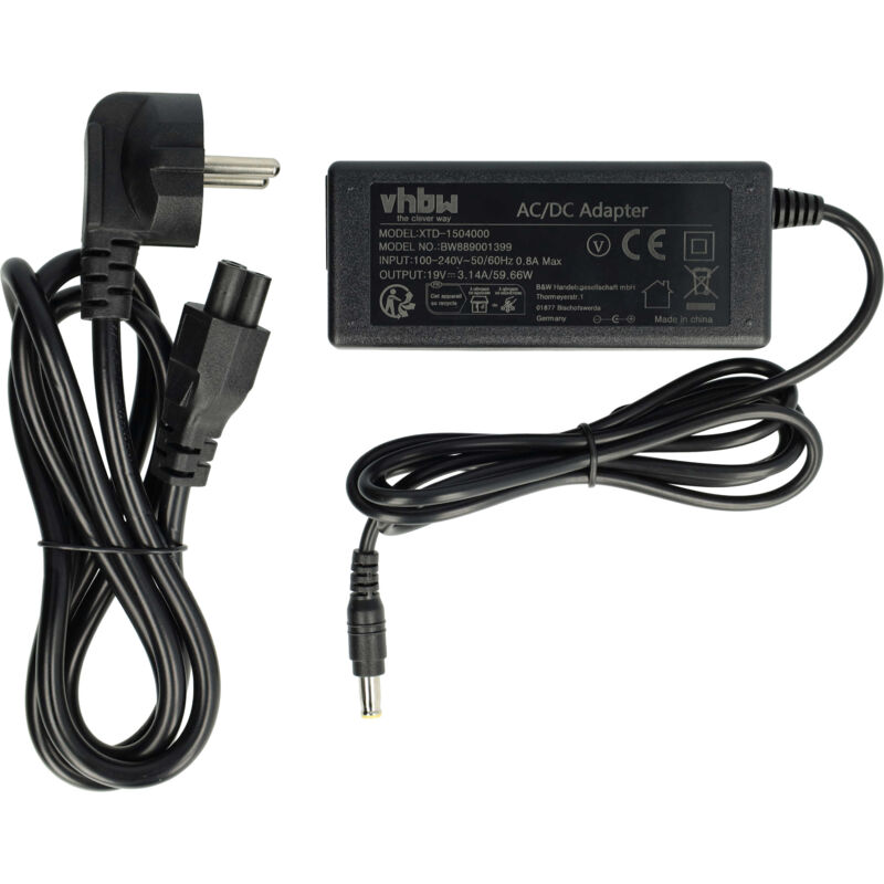 foto del prodotto alimentatore sostituisce samsung spa p30e e, spa p30e, spa p30, spa a10e uk, spa p30e uk per stazione di ricarica nero vhbw