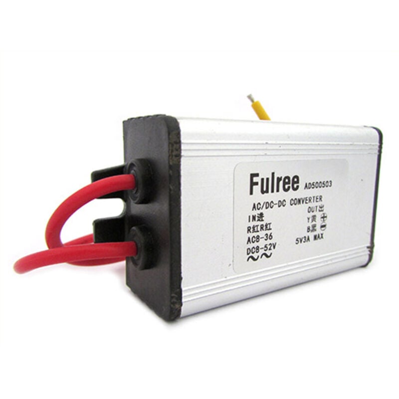 foto del prodotto alimentatore step down convertitore ac-dc o dc-dc 3a da ac 8-36v o dc 8-52v a dc 5v fulree