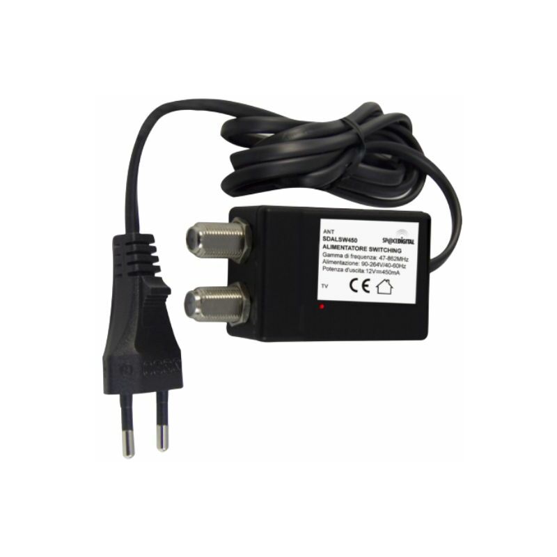 foto del prodotto alimentatore switching 450ma con connettore f space digital