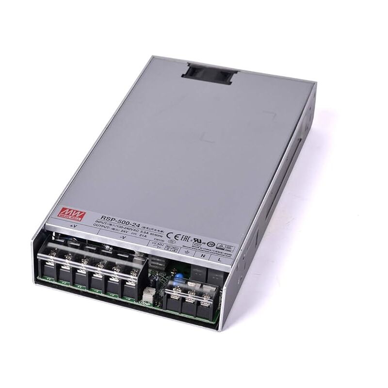foto del prodotto alimentatore switching 504w serie rsp 24vdc 21a 3 uscite rsp 500 24 mean well