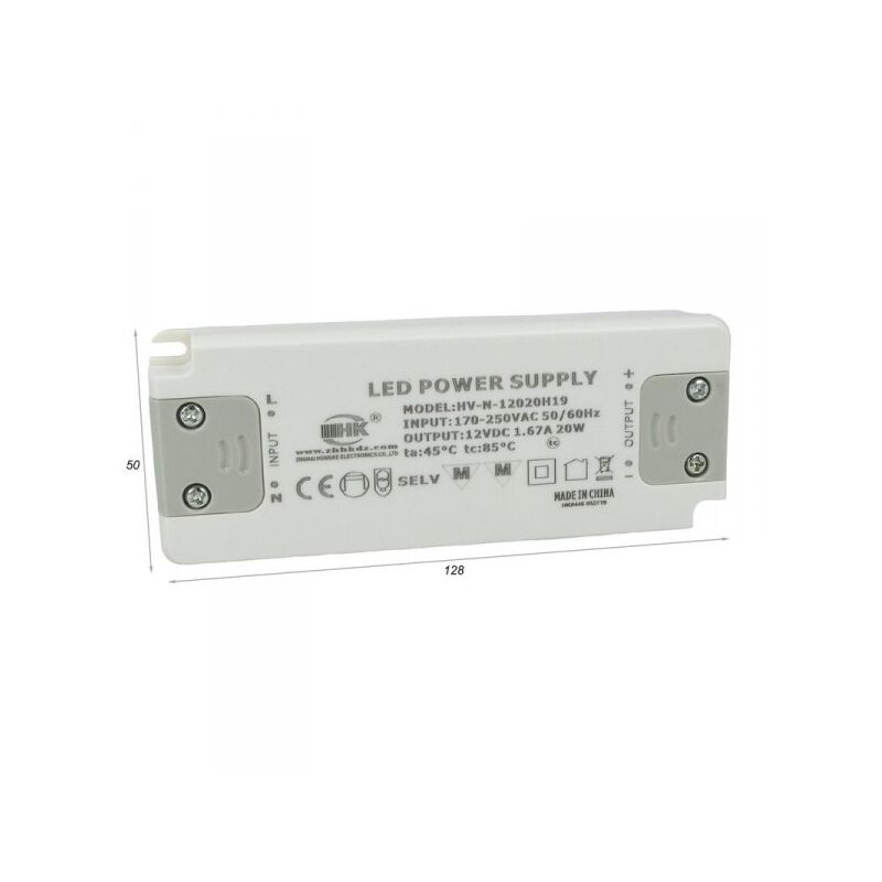 foto del prodotto alimentatore trasformatore cv 20w 12v 1,67a super slim solo 16mm spessore