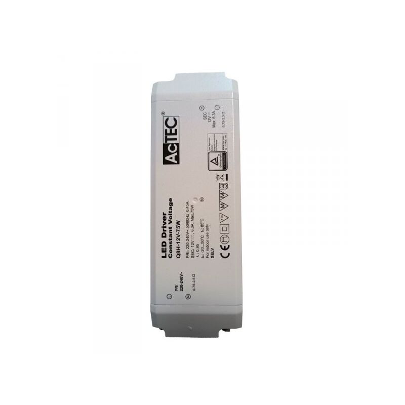 foto del prodotto alimentatore trasformatore cv 75w 12v 6,3a tensione costante 184x61x32mm
