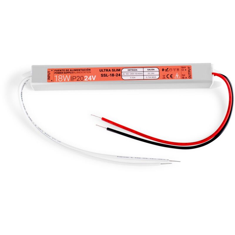 foto del prodotto alimentatore ultra slim 24v 18w ip20