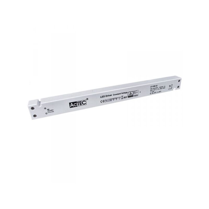 foto del prodotto alimentatore ultra slim sottile 150w 12v trasformatore cv per striscia led profili alluminio