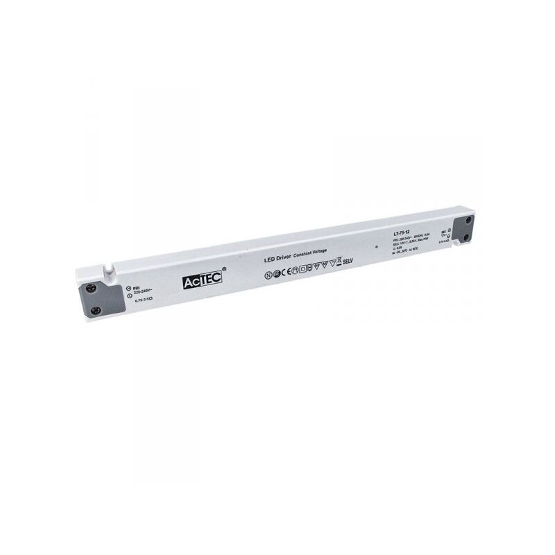 foto del prodotto alimentatore ultra slim sottile 75w 12v trasformatore cv per striscia led profilato alluminio