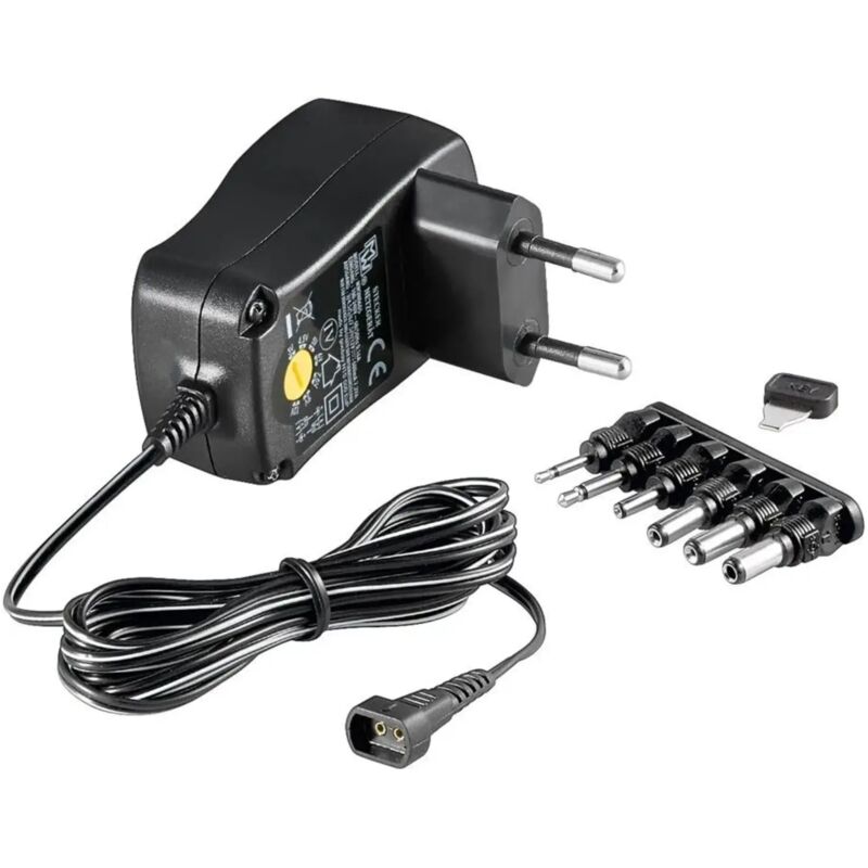 foto del prodotto alimentatore universale 3 12 volt regolabile stabilizzato 600ma 0,60a
