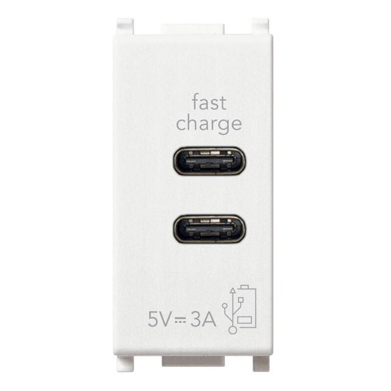 foto del prodotto alimentatore usb vimar plana 5v 3a 1 modulo bianco 14292.cc