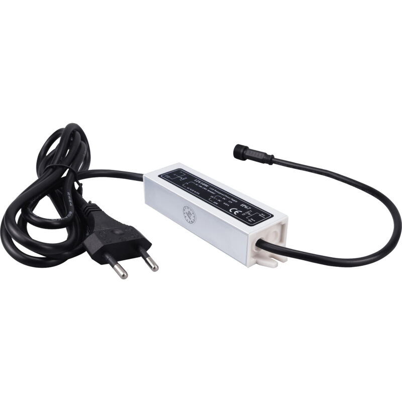 foto del prodotto alimentazione 12 volt 10w impermeabile ip67 con presa maschio e connettore rapido 2 perni 12mm