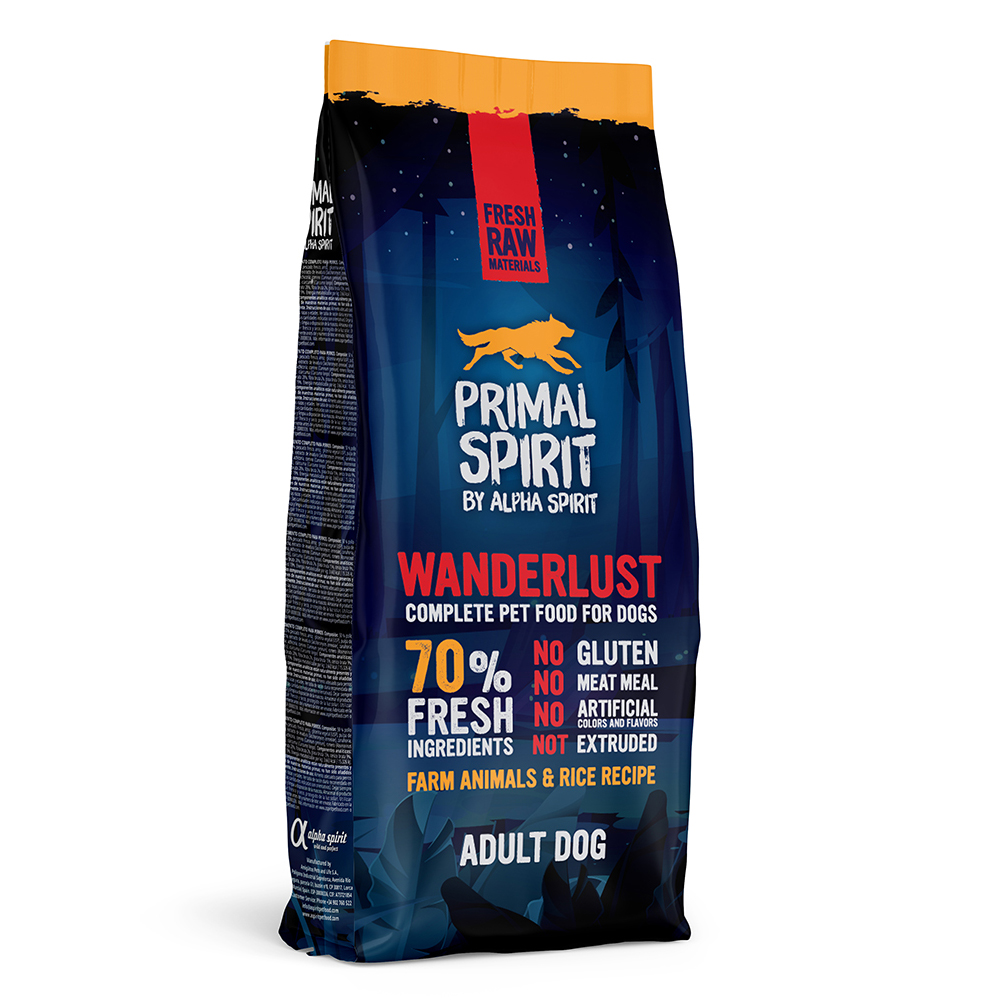foto del prodotto alimento per cani primal spirit 70 wanderlust 12 kg