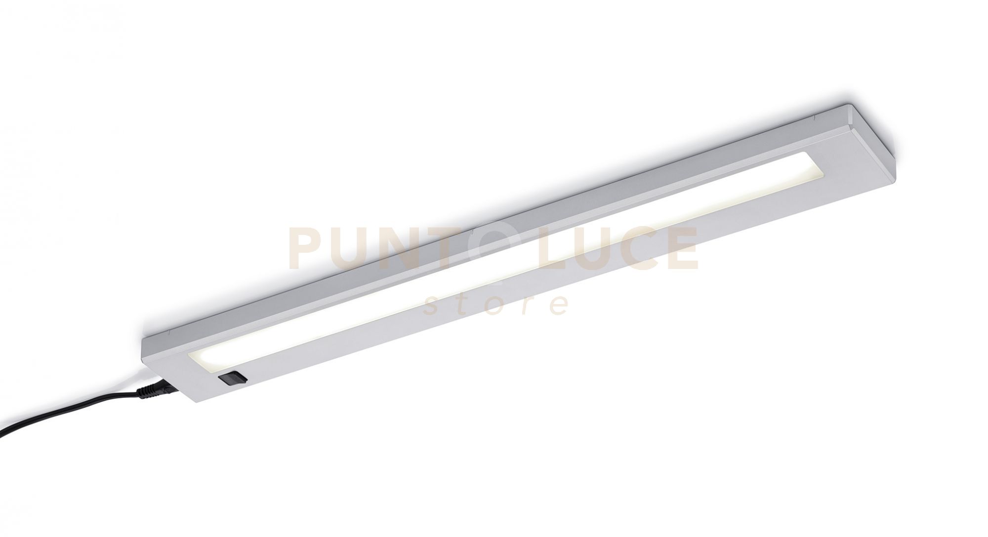 foto del prodotto alino reglette sottopensile a led alluminio l.55cm 3000k 700lm 7w con interruttore colore titano