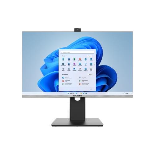 foto del prodotto all in one yashi quantum s ay62425 24 i3 10100 8gb 256gb ssd tastiera e mouse w11p black pivot