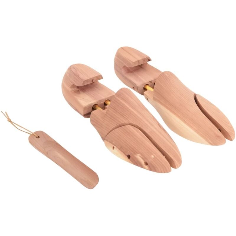 foto del prodotto allarga scarpe con calzascarpe eu 36 37 legno massello cedro vidaxl