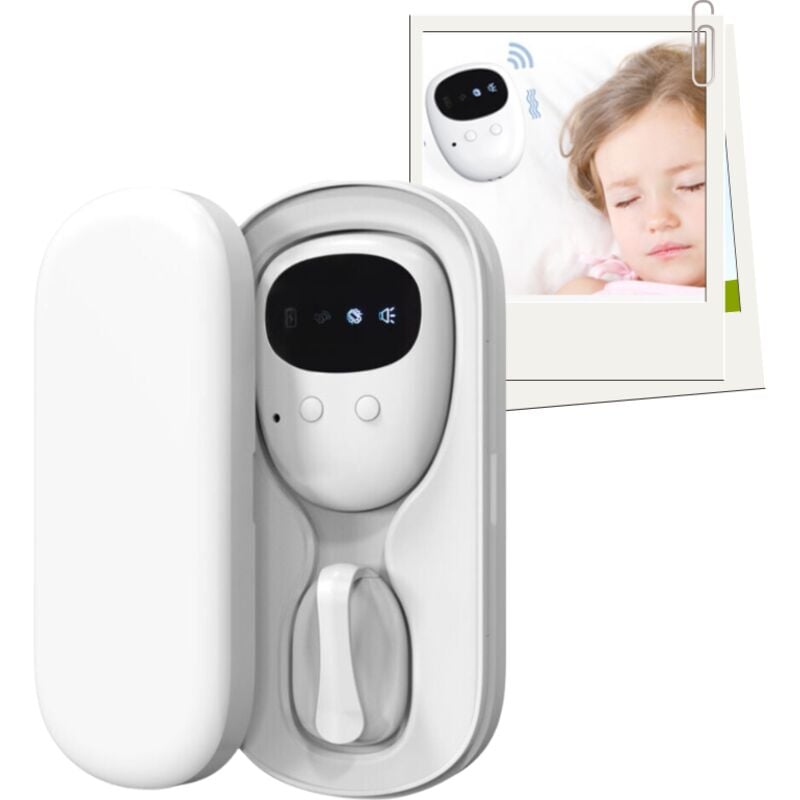 foto del prodotto allarme anti enuresi wireless con ricevitore e trasmettitore a clip per bambini, per l addestramento al vasino, portata 10 20 m, vibrazione,
