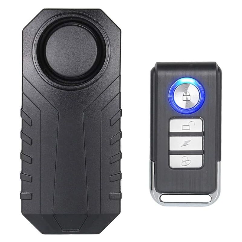 foto del prodotto allarme antifurto wireless per bicicletta, moto, auto, porte e finestre telecomando incluso 