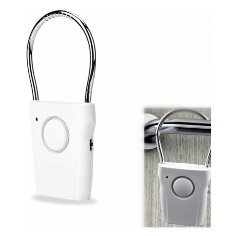 foto del prodotto allarme per porte e finestre, sensore tattile da 120 db, maniglia per porta, antifurto, finestra vibrante, antifurto, sicurezza domestica