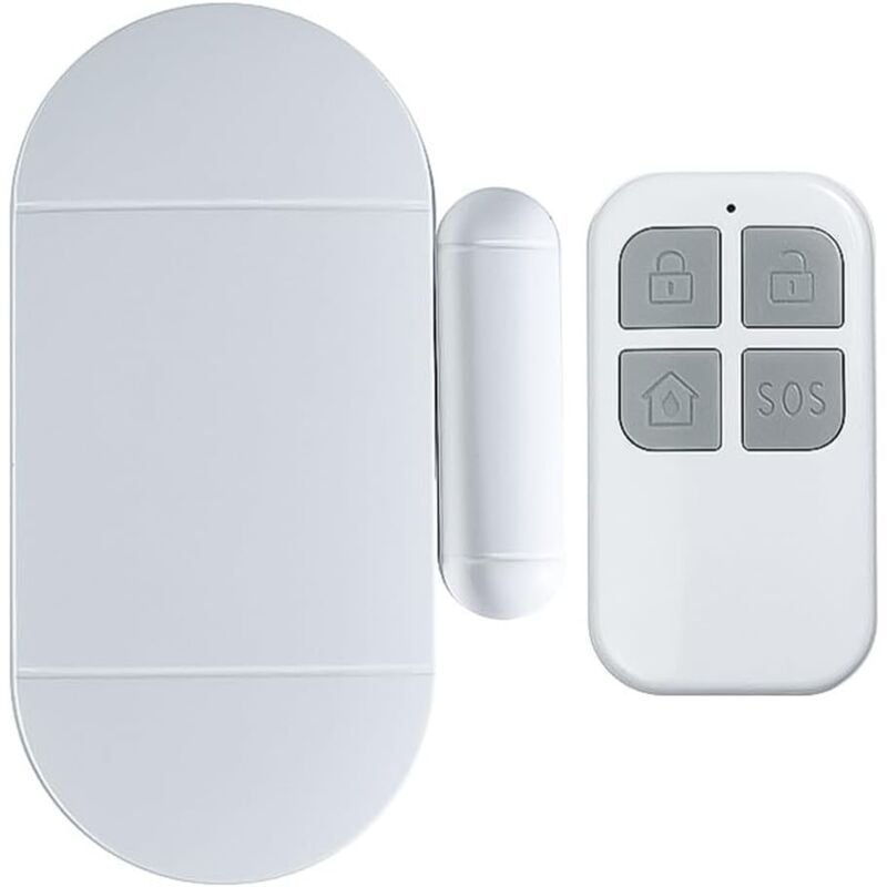 foto del prodotto allarme porta, rilevatore di apertura porta con sirena ad alto volume da 130 db, allarme magnetico wireless per porte e finestre, per porte, finestre