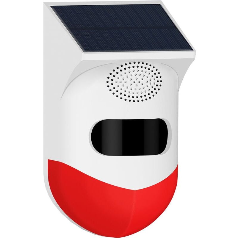 foto del prodotto allarme sensore di movimento esterno wireless in un unico pezzo allarme esterno vialetto wireless alimentato ad energia solare impermeabile con
