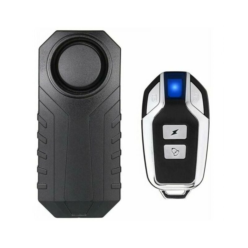 foto del prodotto allarme wireless per bicicletta e moto allarme antifurto con telecomando impermeabile ip55 nero.