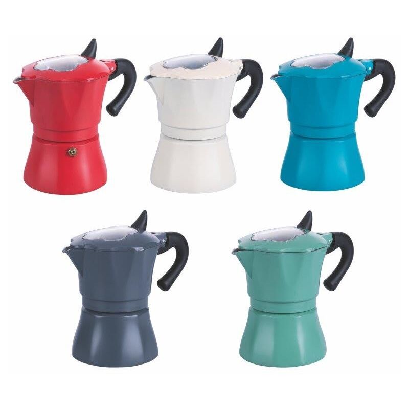 foto del prodotto allegra caffettiera 3 tazze 5 colori assortiti
