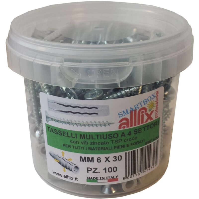 foto del prodotto allfix confezione 50 tasselli con viti f4 mm.8