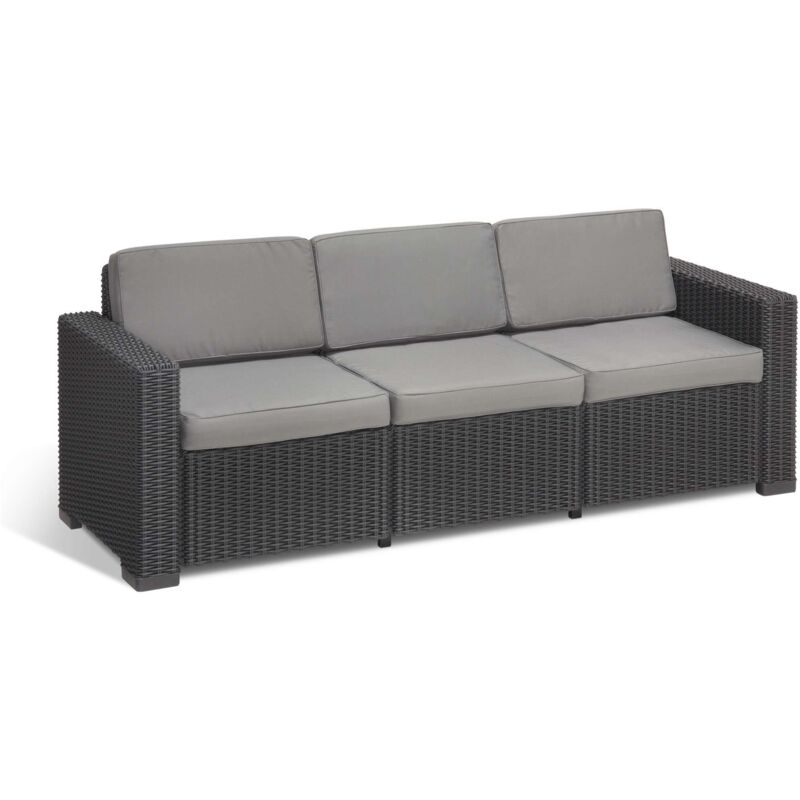 foto del prodotto allibert california divano 3 p con cuscini graphite