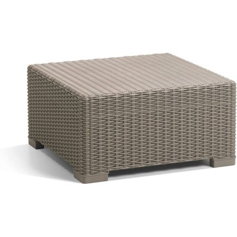 foto del prodotto allibert tavolino da esterno california color cappuccino, 68x68x35 cm keter