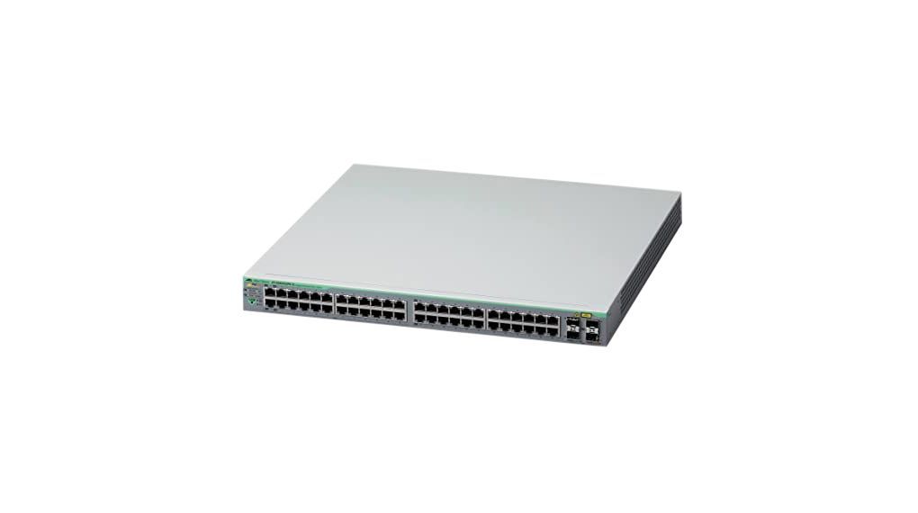 foto del prodotto allied telesis at gs950 52ps v2 50 switch di rete gestito l2 gigabit ethernet 10 100 1000 supporto power over ethernet poe grigio