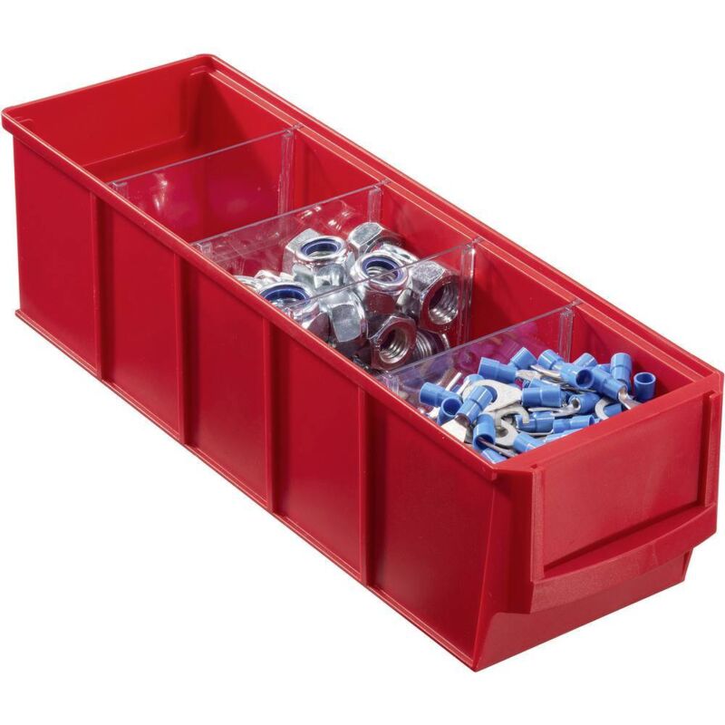 foto del prodotto allit 456521 cassetta impilabile da magazzino l x l x a 300 x 91 x 81 mm rosso 1 pz.