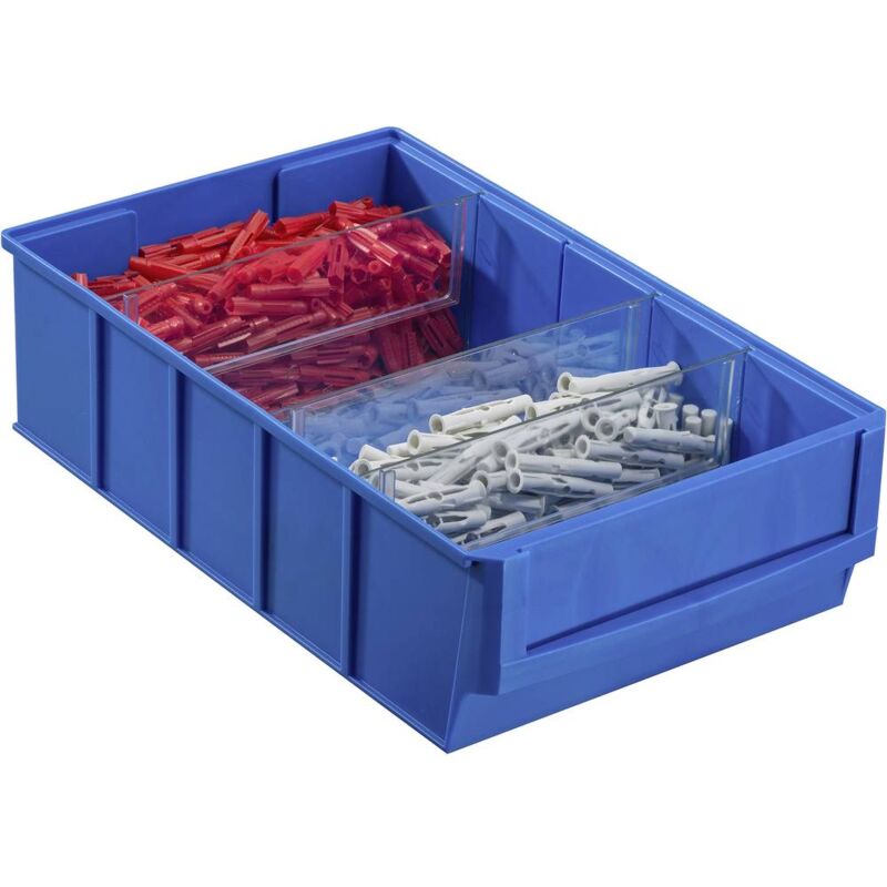 foto del prodotto allit 456530 cassetta impilabile da magazzino l x l x a 300 x 185 x 81 mm blu 1 pz.