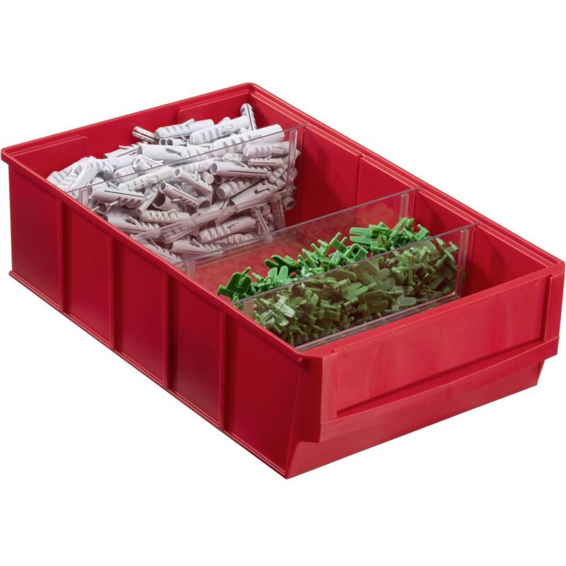 foto del prodotto allit 456531 cassetta impilabile da magazzino l x l x a 185 x 300 x 81 mm rosso 1 pz.