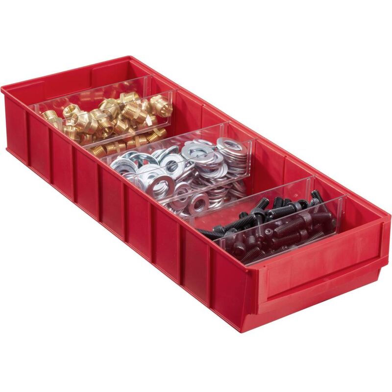 foto del prodotto allit 456571 cassetta impilabile da magazzino l x l x a 500 x 185 x 81 mm rosso 1 pz.
