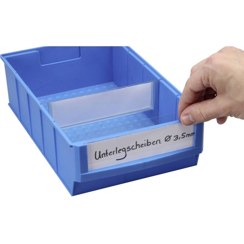 foto del prodotto allit 456597 etichette identificative per cassette da magazzino profiplus shelfbox label b bianco, trasparente 20 pz.