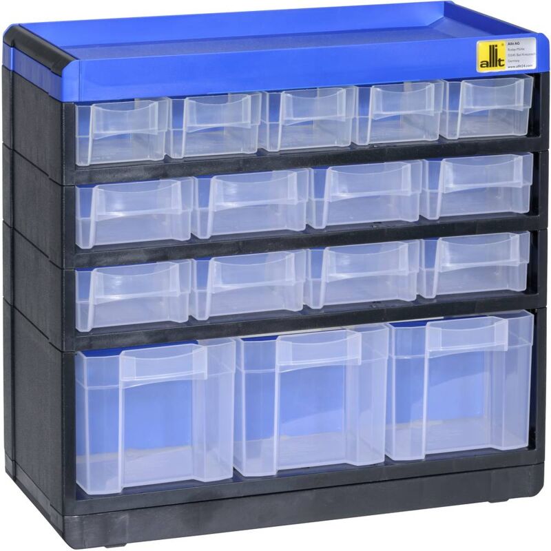 foto del prodotto allit 464600 cassettiera porta minuteria varioplus pro 29 32 l x a x p 300 x 285 x 135 mm nero, blu 1 pz.