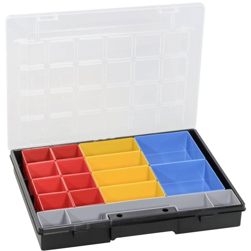 foto del prodotto allit europlus flex 37 17, schwarz valigetta per minuteria l x l x a 370 x 295 x 55 mm scomparti 17 coperchio traspa