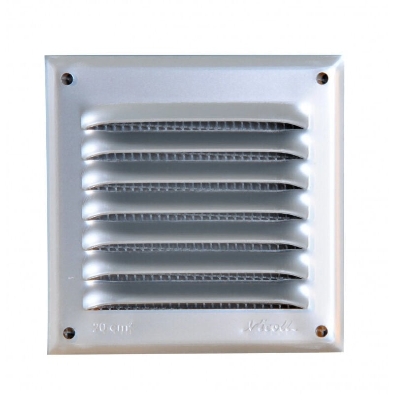 foto del prodotto alluminio anodizzato grigio con zanzariera quadrato 10x10