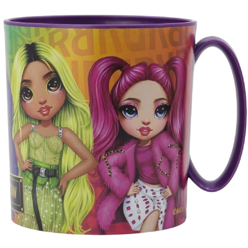 foto del prodotto almacenesadan, 2065 tazza di plastica riutilizzabile adatta al microonde, con licenza rainbow high, senza bpa e capacit per 350 ml