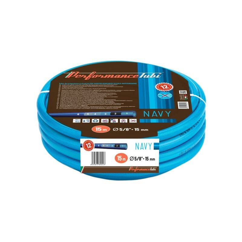 foto del prodotto almaplast tubo per nautica navy 6 strati con doppio rinforzo antitorsione 5 8 50 metri diametro 15 mm