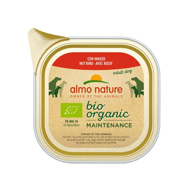 foto del prodotto almo cane bio organic vaschetta 100gr manzo