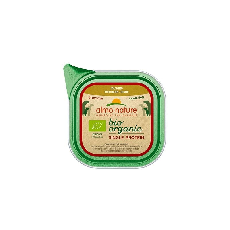 foto del prodotto almo nature almo natura bio bio bio organica singola proteina pov 150 g cibo bagnato senza cereali monoproteici per cani adulti