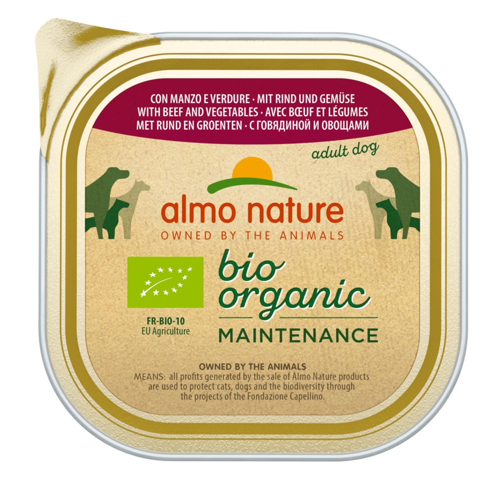foto del prodotto almo nature bioorganic maintenance 9 x 300 g manzo bio verdure bio